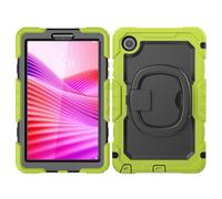 Custodia protettiva per tablet For Lenovo Tab One 8.7 inch/K9 TB305FU 2025 Case with Screen Protector,Full Body Protective Rugged Cover Rotating Handle Silicone Case Protezione resistente(Ye?il)