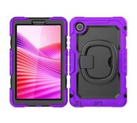 Custodia protettiva per tablet For Lenovo Tab One 8.7 inch/K9 TB305FU 2025 Case with Screen Protector,Full Body Protective Rugged Cover Rotating Handle Silicone Case Protezione resistente(Mor)