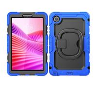 Custodia protettiva per tablet For Lenovo Tab One 8.7 inch/K9 TB305FU 2025 Case with Screen Protector,Full Body Protective Rugged Cover Rotating Handle Silicone Case Protezione resistente(Mavi)