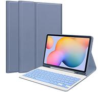 Custodia Protettiva per Tablet for Samsung Galaxy Tab S6 Lite 10.4 inch 2022 (SM-P613/P619) & 2020 (SM-P610/P615) Case with Keyboard,Detachable Wireless Keyboard Protezione Resistente(Mavi)