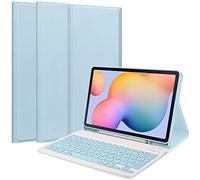 Custodia Protettiva per Tablet for Samsung Galaxy Tab S6 Lite 10.4 inch 2022 (SM-P613/P619) & 2020 (SM-P610/P615) Case with Keyboard,Detachable Wireless Keyboard Protezione Resistente(Sky Blue)