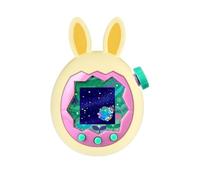 Custodia protettiva per Tamagotchi Paradise con orecchie da coniglietto, in morbido silicone, antiscivolo e antigraffio, colore giallo