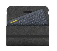 Custodia protettiva per tastiera Logitech K380, custodia da viaggio in feltro con design a copertura completa, antiurto, antipolvere, organizer per accessori per tastiera wireless (grigio scuro)