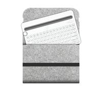 Custodia protettiva per tastiera Logitech K480, custodia da viaggio in feltro con design a copertura completa, antiurto, antipolvere, organizer per accessori per tastiera wireless (grigio chiaro)