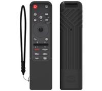 Custodia protettiva per telecomando LG MR25GA, custodia antiurto in silicone, base antiscivolo e design anti-polvere, custodia protettiva in silicone anti-goccia, colore nero