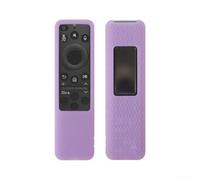 Custodia protettiva per telecomando Samsung BN59-01480A, in silicone, antiscivolo, antigraffio, si illumina al buio, con cinturino da polso per Smart TV, 14,2 x 4 x 1,2 cm (viola luminoso)