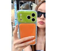 Custodia protettiva per telefono a copertura totale stile coreano estivo con blocchi di colore lime agrumato e sale marino per 17/17 Pro/17 Pro Max/16/16 Pro Max iPhone 15,iPhone 15 Pro,iPhone 15 Pro 