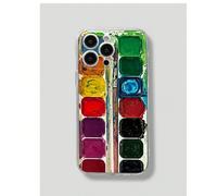 Custodia protettiva per telefono, a prova di urto, con elementi di graffiti dipinti, scatola di vernice per graffiti stampata, foro di precisione trasparente e colorato, compatibile con iPhone 16/11/1