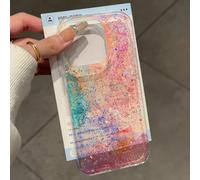 Custodia protettiva per telefono con glitter premium IMD, sfumatura lucida, compatibile con 16/11/16pro/16plus/16promax/16e/15Promax/13/14/12/XS/XR/7G/8P. Custodia protettiva con sfumatura glitter pre