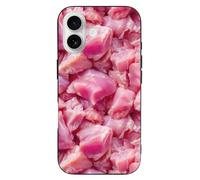 Custodia protettiva per telefono stampata con carne di pollo cruda, compatibile con iPhone 16/16 Plus/16 Pro/16 Pro Max/16 E, divertente e leggera, in TPU