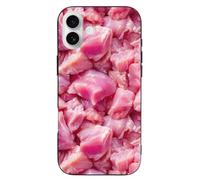 Custodia protettiva per telefono stampata con carne di pollo cruda, compatibile con iPhone 16/16 Plus/16 Pro/16 Pro Max/16 E, divertente e leggera, in TPU
