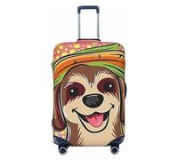 Custodia protettiva per valigia ad alta elasticità con stampa di un simpatico cagnolino, universale e antigraffio, per uomo e donna, taglia media.