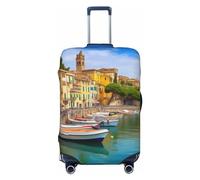 Custodia protettiva per valigia ad alta elasticità stampata "A Leisurely Town", custodia universale antigraffio per valigia da viaggio per uomo e donna.