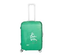 Custodia Protettiva per Valigie in Tessuto, Disponibile in Nero/Verde/Multicolore, Misure M (65cm) e L (75cm), con Chiusura a Zip ed Elastico (Dolce Vita Green, Medium-65cm)