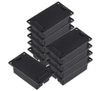 Custodia protettiva per vano portabatterie da 9 V per chitarra e basso, nera, set da 10 pezzi
