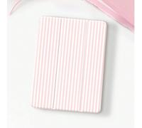 Custodia protettiva piatta con design a righe rosa, compatibile con iPad 10.2", iPad (A16) 11", iPad 11a gen 2025 9a/10a, iPad Air 4a 10.9", Galaxy Tab S6 Lite 10.4", anti-caduta, slot per penna, supp
