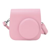 Custodia protettiva portatile a tracolla in similpelle PU, compatibile con Fujifilm Instax mini8/8+/9 (rosa chiaro)