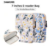 Custodia protettiva portatile impermeabile e antiurto da 7 pollici, anti-graffio, per Kindle, Boox, Kobo e altri lettori di e-book margherita blu,Margherita biancaPiantePoliestere