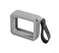 Custodia protettiva portatile in silicone per altoparlanti JBL per GO 2 con tracolla, custodia da viaggio progettata per mantenere il dispositivo sicuro e protetto (grigio)