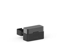 Custodia protettiva portatile in silicone per microfono DJI MIC 2, tinta unita, semplice, antiurto, impermeabile, custodia protettiva per microfono wireless con gancio (nero)