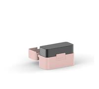 Custodia protettiva portatile in silicone per microfono DJI MIC 2, tinta unita, semplice, antiurto, impermeabile, custodia protettiva per microfono wireless con gancio (rosa)