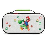Custodia protettiva PowerA per Nintendo Switch 2 - Mario e Yoshi, licenza ufficiale, custodia rigida da trasporto, spazio per 9 cartucce e 2 microSD Express, supporto da tavolo integrato