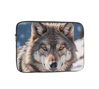 Custodia protettiva resistente agli urti con stampa di lupo di montagna, custodia protettiva in tessuto Oxford per tablet da 13-17 pollici
