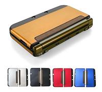 Custodia protettiva rigida in alluminio dorato + plastica per Nintendo New 3DS XL LL (modello 2015)