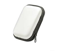 Custodia protettiva rigida in EVA per RG35XX Plus R35S RGB20S R36S per MIYOO per MINI Plus, borsa da viaggio compatta per accessori per console di gioco portatile, colore nero (bianco)