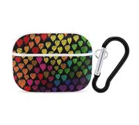 Custodia protettiva rigida per Airpod Pro con clip di blocco di sicurezza, motivo arcobaleno Gay Pride, compatibile con Airpod Pro di 2a/1a generazione, per donne e uomini, LED frontale visibile