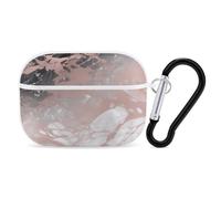 Custodia protettiva rigida per AirPods Pro di seconda generazione, colore marmo oro rosa, con anello portachiavi, custodia protettiva rigida per AirPods Pro di seconda generazione, facile da aprire