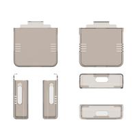 Custodia protettiva rigida per Miyoo Flip/Flip V2, materiale PC, antiurto, con texture antiscivolo, guscio trasparente per accessori per console di gioco portatile (grigio trasparente)