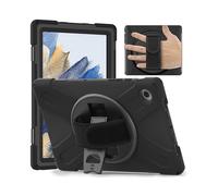 Custodia protettiva - SAMSUNG - Galaxy Tab A8 10.5 (2021) - Nero - Design robusto - Cinghie incluse