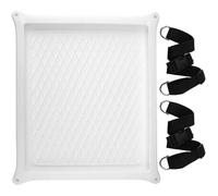 Custodia protettiva Starlink Mini, custodia in silicone liquido per parabola Starlink Mini, copertura completa portatile (bianco + 2 cinghie)