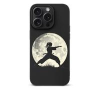 Custodia protettiva Taekwondo Girl in the Moon compatibile con iPhone 15/Plus/Pro/Pro Max, custodia antiurto per cellulare