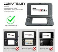 Custodia protettiva trasparente in cristallo per NEW 3DS LL, custodia protettiva rigida per 3DS XL, custodia protettiva anti-polvere e anti-graffio per 3DS LL, regalo perfetto per le vacanze o per il 