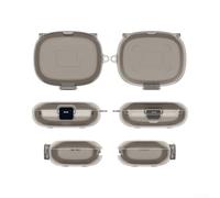 Custodia protettiva trasparente in TPU compatibile con auricolari Jbl For Endurance Peak 4, antipolvere, antiurto, per sport, corsa, palestra, guscio trasparente viola grigio (grigio trasparente)