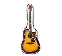 Custodia protettiva trasparente in TPU per chitarra elettrica da 40/41 pollici, con doppia cerniera e tasca laterale per riporre le chitarre acustiche