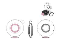 Custodia protettiva trasparente per Oura Ring Gen3, custodia in TPU antiurto antipolvere con gancio per Oura Ring Gen3 (rosa)