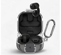Custodia Protettiva Trasparente TPU con Chiusura di Sicurezza per Sony LinkBuds Clip WF-LC900 | Cover Protettiva con Moschettone