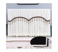 Custodia Protettiva TV Copertura antipolvere for TV da 50 pollici e 55 pollici, telo copritelevisore da 65 pollici. Non togliere il telo copritelevisore in pizzo quando si accende.(Beige,60*150cm)