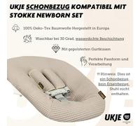 Custodia protettiva Ukje compatibile con Stokke per neonati con pad per cinture | Accessori per seggiolone | Copertura in tessuto per seggiolini per neonati e bambini | Realizzata a mano in Europa