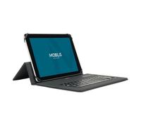 Custodia protettiva universale Folio con tastiera Bluetooth francese da 9-11'', tastiera AZERTY compatibile con iOS, Windows, Android - Nero - Nouvo