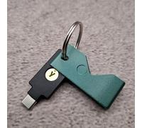 Custodia protettiva verde metallizzato compatibile con Yubico Yubikey 5C NFC USB-C