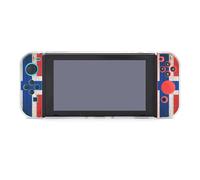 Custodia protettiva vintage con bandiera norvegese in legno, sottile, in policarbonato, compatibile con Switch