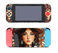 Custodia protettiva vintage da donna, sottile, in policarbonato, compatibile con Switch