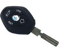 Custodia protettrice in silicone di alta qualità per chiavi a 3/4 pulsanti, adatto per BMW, colore: nero