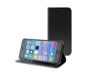 Custodia PURO per Apple iPhone 6 6S Libro Nero con Stand e Tasca Portacarte