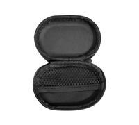 Custodia quadrata per cuffie portatile, in pelle PU, mini custodia per auricolari con tasche in rete, custodia tecnologica per auricolari con cavo e scheda di memoria