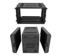 Custodia rack 6U, custodia da volo con schiuma, antiurto, impermeabile, con dimensioni precise, per archiviazione e trasporto di apparecchiature audio standard da 19 pollici